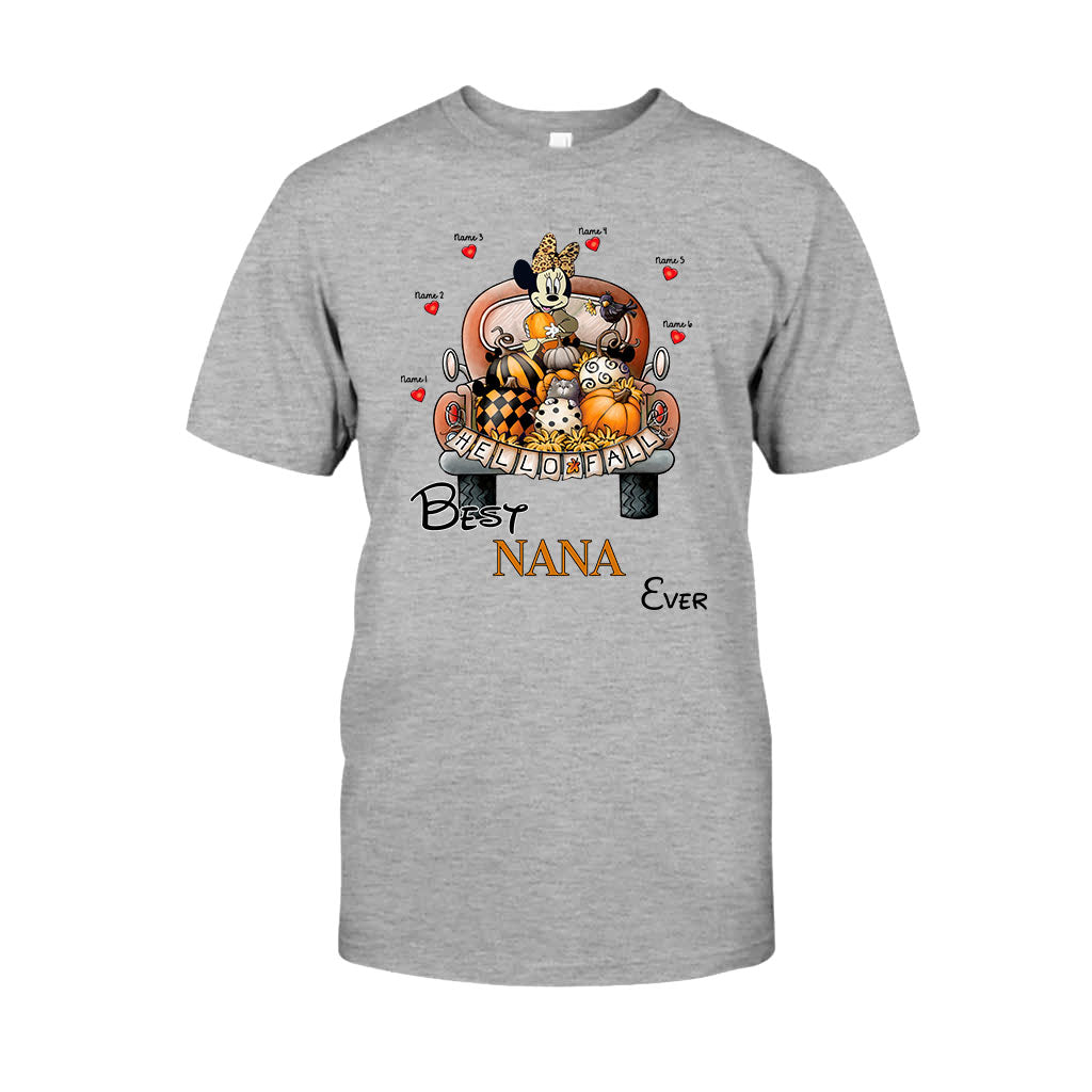 Personalized Hello Fall T-shirt & Hoodie with Custom Names for Family