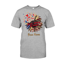 Load image into Gallery viewer, Personalized Independence Day T-Shirt &amp; Hoodie with American Flag Design

