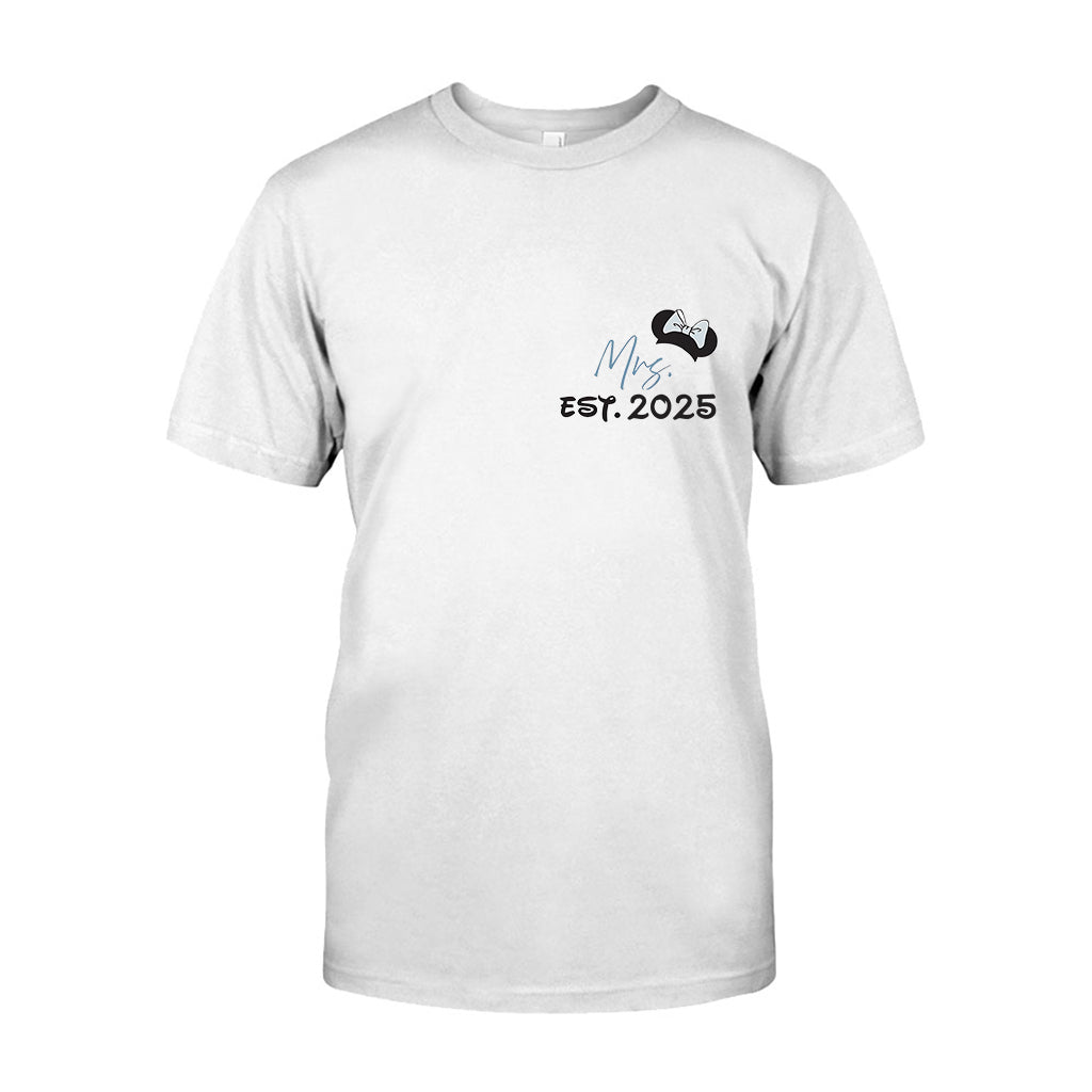 Personalized Disney Mouse T-Shirt & Hoodie for Couples - Custom Name & Date Gift