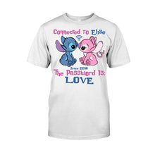 Load image into Gallery viewer, Personalized Couple T-shirt &amp; Hoodie Connected To Love Gift
