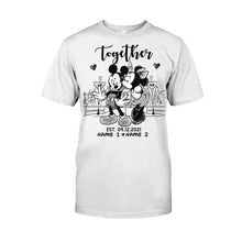 Load image into Gallery viewer, Personalized Couple Mouse T-shirt &amp; Hoodie Gift for Anniversary
