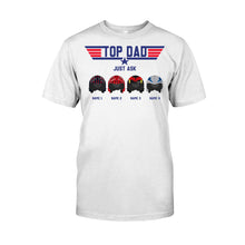 Load image into Gallery viewer, Personalized Top Dad T-shirt &amp; Hoodie Custom Names Gift for Father's Day
