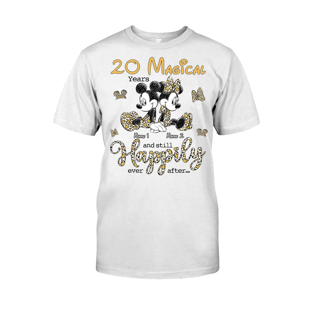 Personalized Couple T-shirt and Hoodie with Custom Names for Anniversary