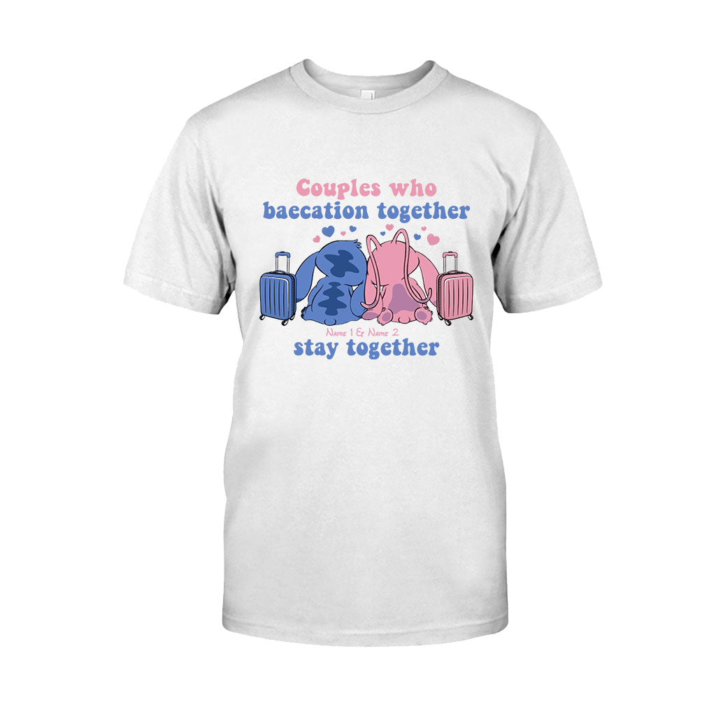 Personalized Baecation Couple T-Shirt and Hoodie Custom Names Gift
