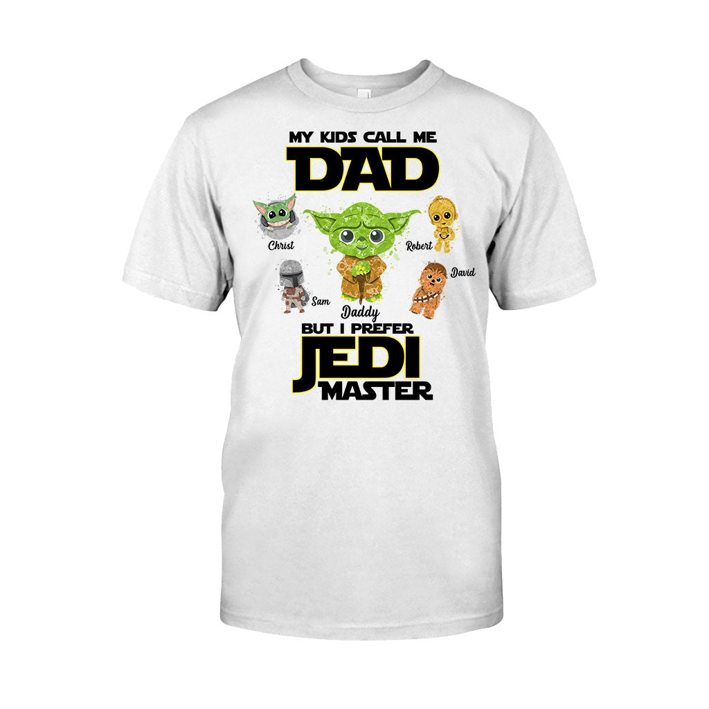 Personalized Jedi Master T-shirt for Dad with Custom Names