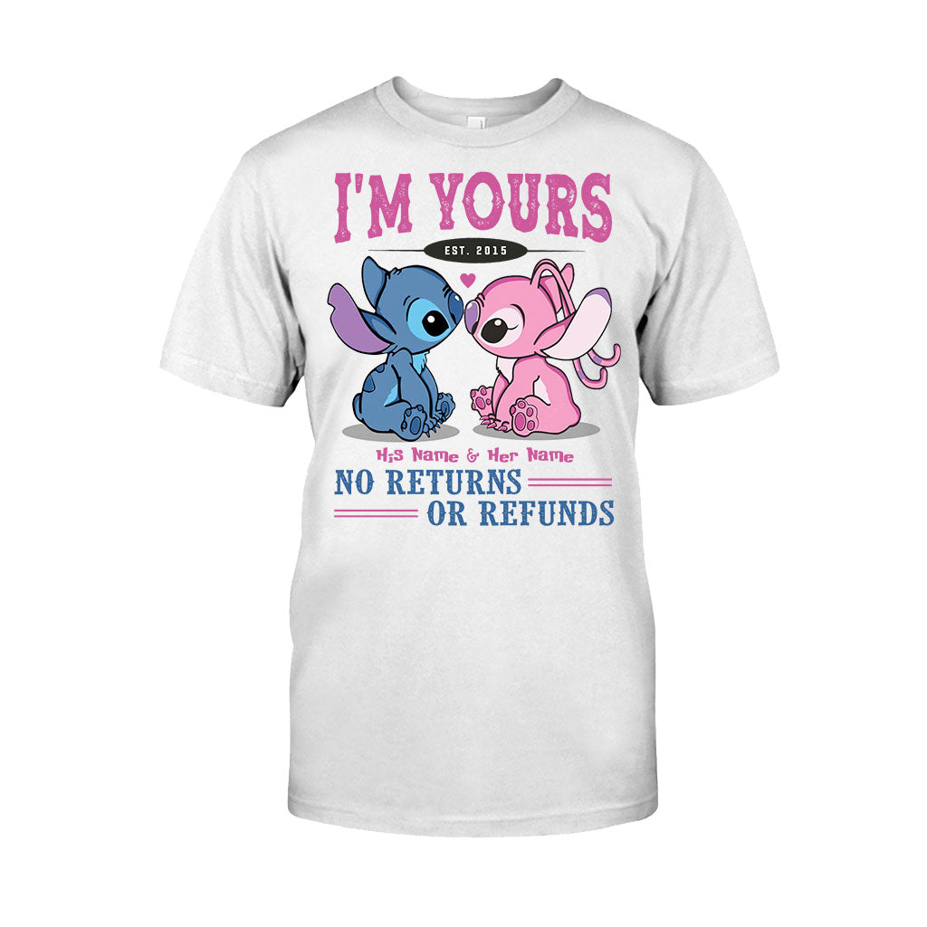 Personalized I'm Yours T-shirt & Hoodie with Custom Names for Couple Gift