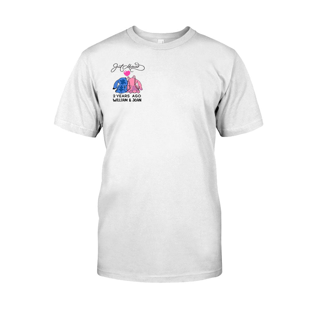 Personalized Just Married Couple T-Shirt & Hoodie Gift Idea