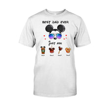 Load image into Gallery viewer, Personalized Best Dad Ever Mouse T-shirt and Hoodie Gift for Father's Day
