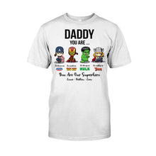 Load image into Gallery viewer, Personalized Father's Day T-shirt Hoodie Superhero Gift
