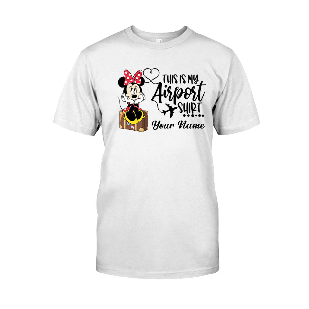 Personalized Mouse Airport Shirt Custom Name T-shirt Hoodie Gift for Travelers