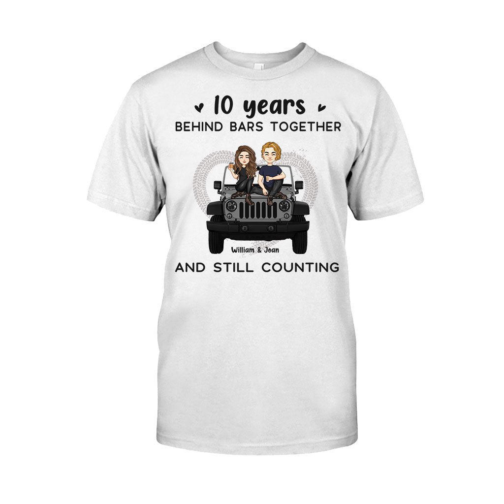 Personalized Couple T-shirt & Hoodie 10 Years Behind Bars Gift
