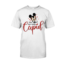 Load image into Gallery viewer, Personalized 'Not Today Cupid' T-shirt &amp; Hoodie for Her - Custom Name Gift

