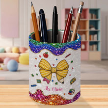 Load image into Gallery viewer, Personalized PU Leather Pen Holder Custom Name Gift for Teachers
