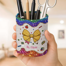 Load image into Gallery viewer, Personalized PU Leather Pen Holder Custom Name Gift for Teachers
