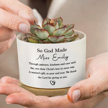 Load image into Gallery viewer, Personalized Ceramic Plant Pot Custom Name Gift for Teacher
