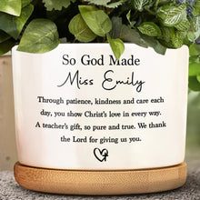 Load image into Gallery viewer, Personalized Ceramic Plant Pot Custom Name Gift for Teacher
