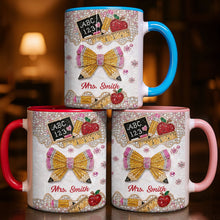 Load image into Gallery viewer, Personalized 3D Rhinestone Accent Mug Custom Name Teacher Gift
