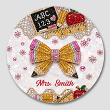 Load image into Gallery viewer, Personalized 3D Rhinestone Teacher Coaster Custom Name Gift
