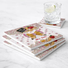 Load image into Gallery viewer, Personalized Ceramic Coaster Custom Teacher Gift Apple Design
