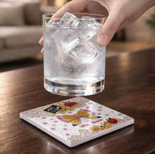 Load image into Gallery viewer, Personalized Ceramic Coaster Custom Teacher Gift Apple Design
