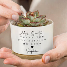 Load image into Gallery viewer, Personalized Ceramic Plant Pot Custom Name Gift for Teacher
