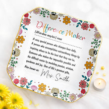 Load image into Gallery viewer, Personalized Ceramic Jewelry Dish Custom Name Gift for Teacher
