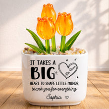 Load image into Gallery viewer, Personalized Custom Glass Tulip Flowers Gift for Teachers

