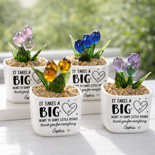 Load image into Gallery viewer, Personalized Custom Glass Tulip Flowers Gift for Teachers

