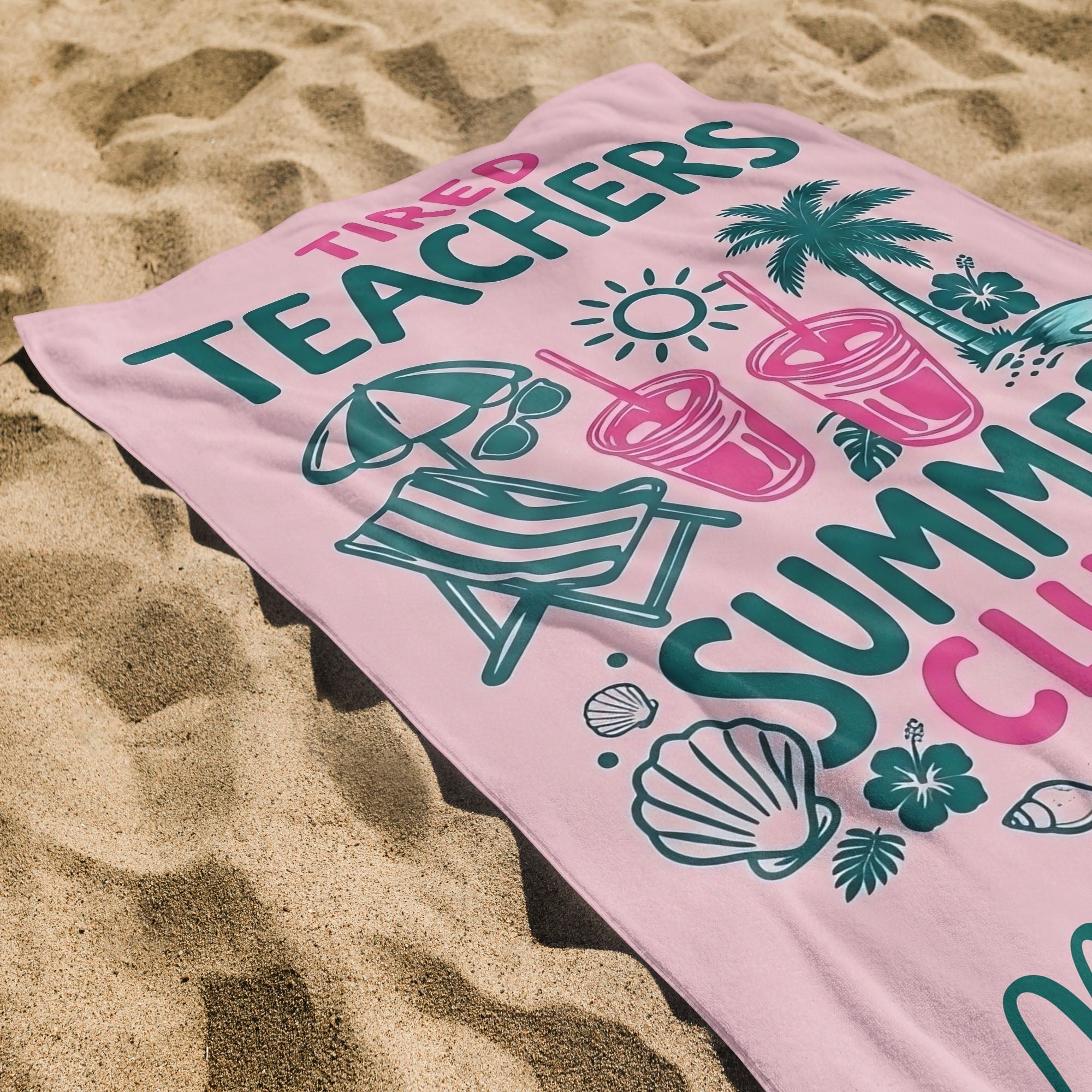 Personalized Microfiber Beach Towel for Teachers Summer Gift