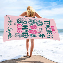Load image into Gallery viewer, Personalized Microfiber Beach Towel for Teachers Summer Gift
