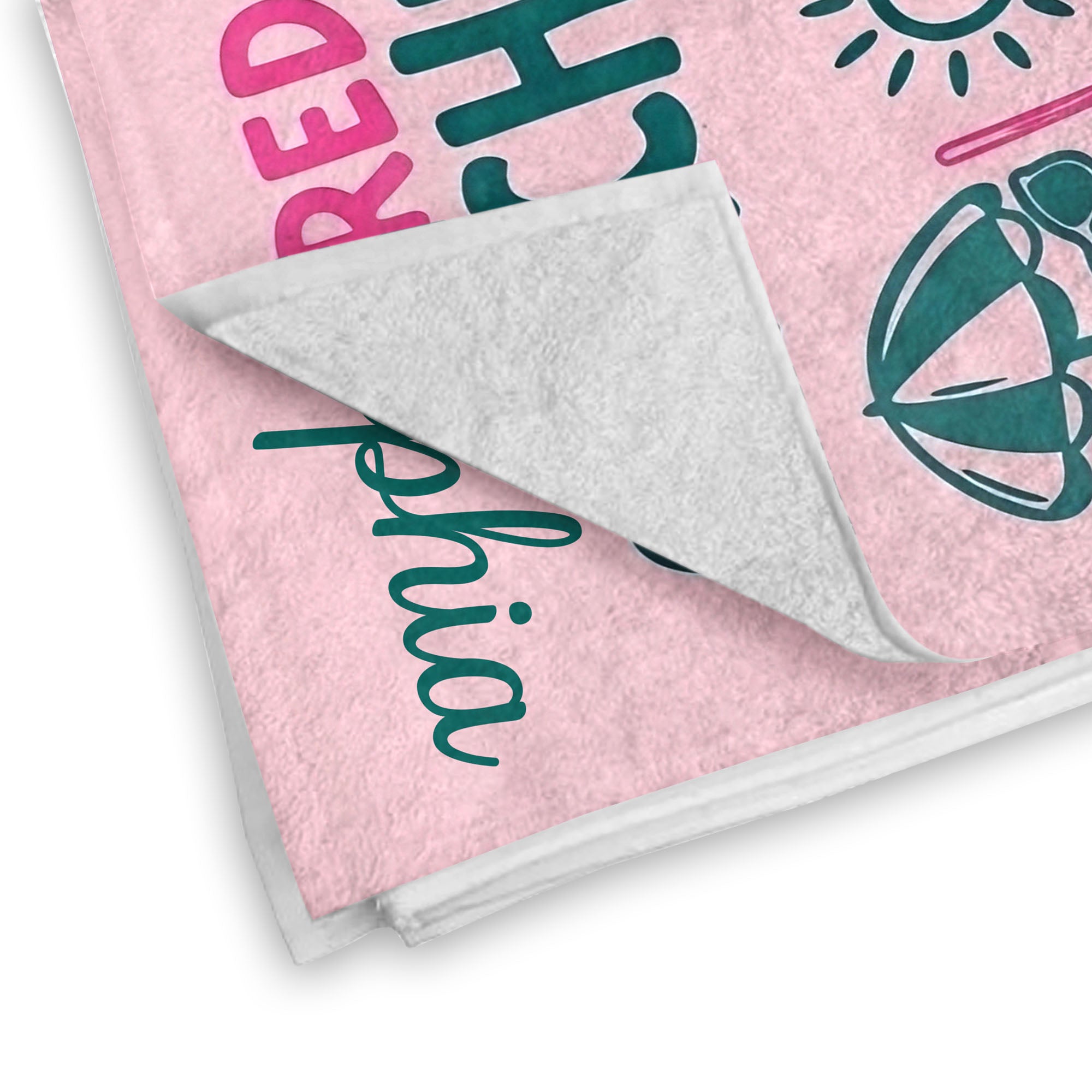 Personalized Microfiber Beach Towel for Teachers Summer Gift