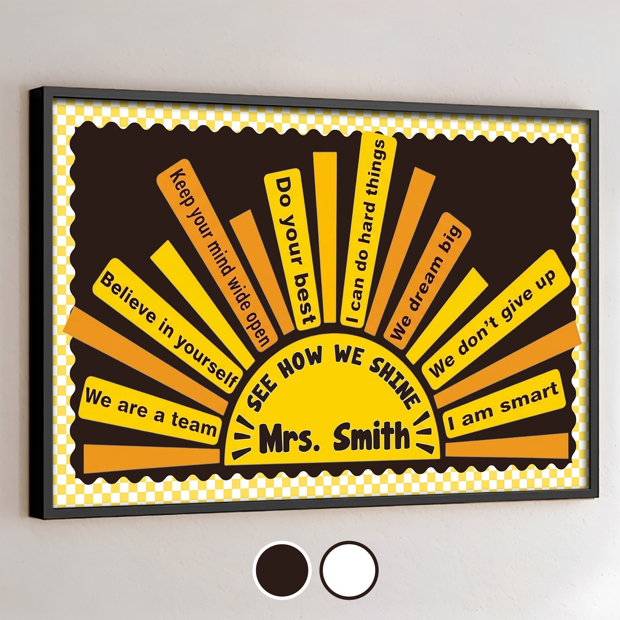 Personalized Motivational Classroom Poster Custom Name Gift