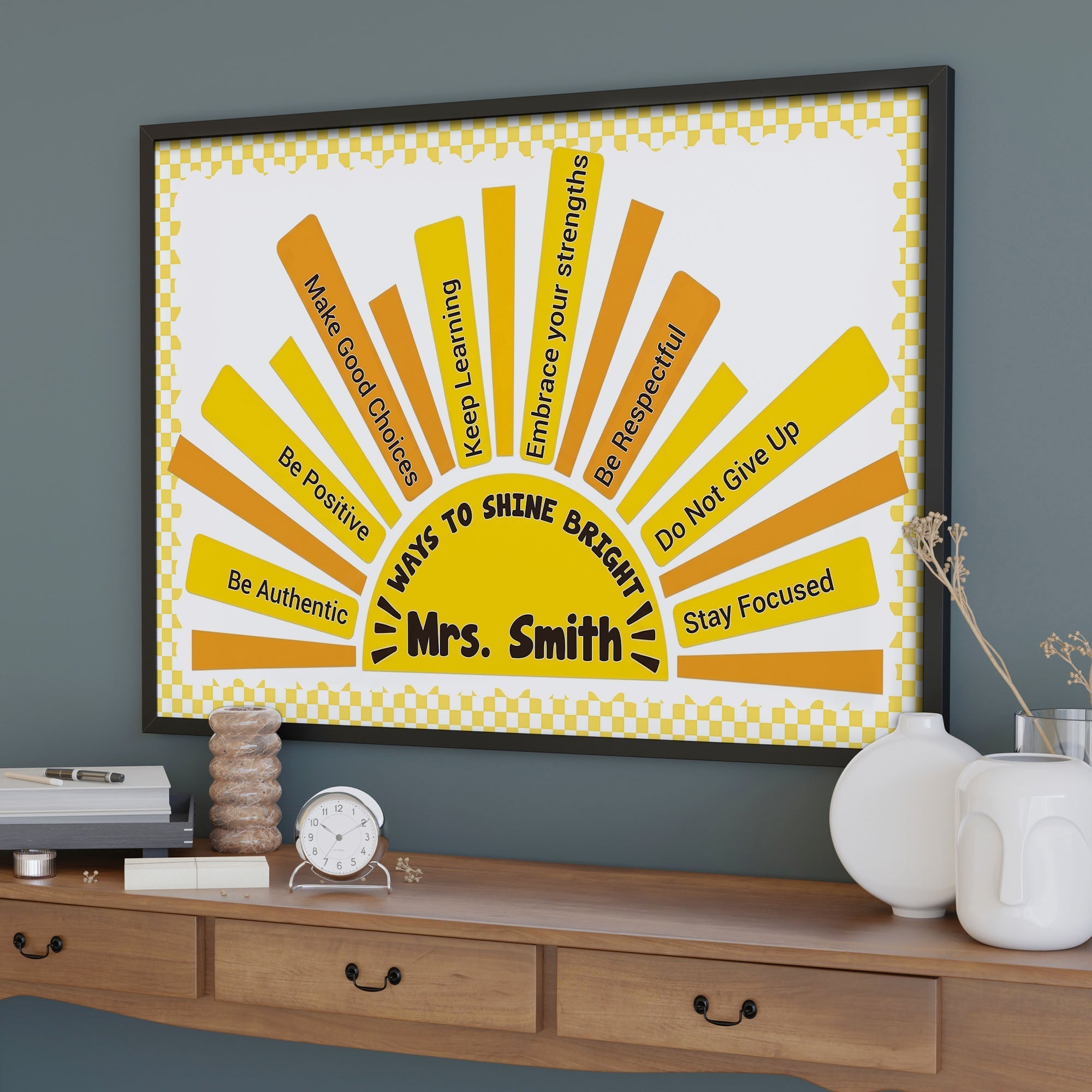 Personalized Affirmation Poster Custom Teacher Gift Decor