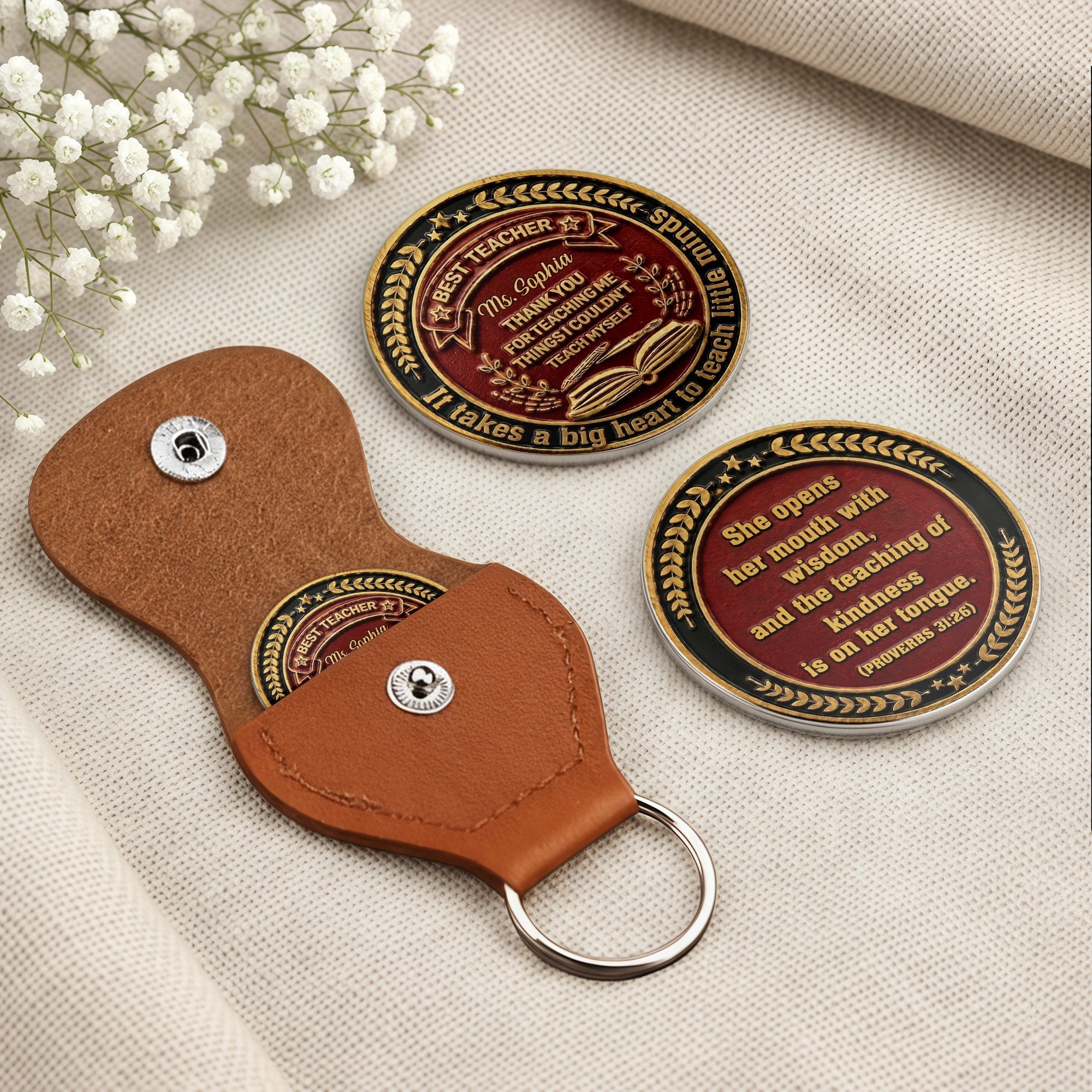 Personalized Pocket Hug Custom Message Gift for Teacher