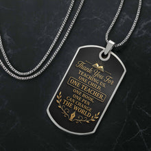 Load image into Gallery viewer, Personalized Custom Dog Tag Necklace Gift for Teacher | Graduation
