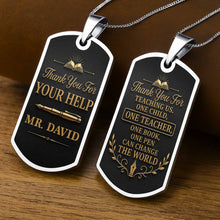 Load image into Gallery viewer, Personalized Custom Dog Tag Necklace Gift for Teacher | Graduation
