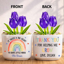 Load image into Gallery viewer, Personalized Glass Tulip Flowers Custom Name Gift for Teacher

