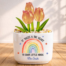 Load image into Gallery viewer, Personalized Glass Tulip Flowers Custom Name Gift for Teacher
