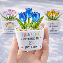 Load image into Gallery viewer, Personalized Glass Tulip Flowers Custom Name Gift for Teacher
