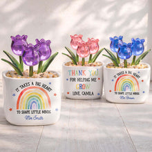 Load image into Gallery viewer, Personalized Glass Tulip Flowers Custom Name Gift for Teacher
