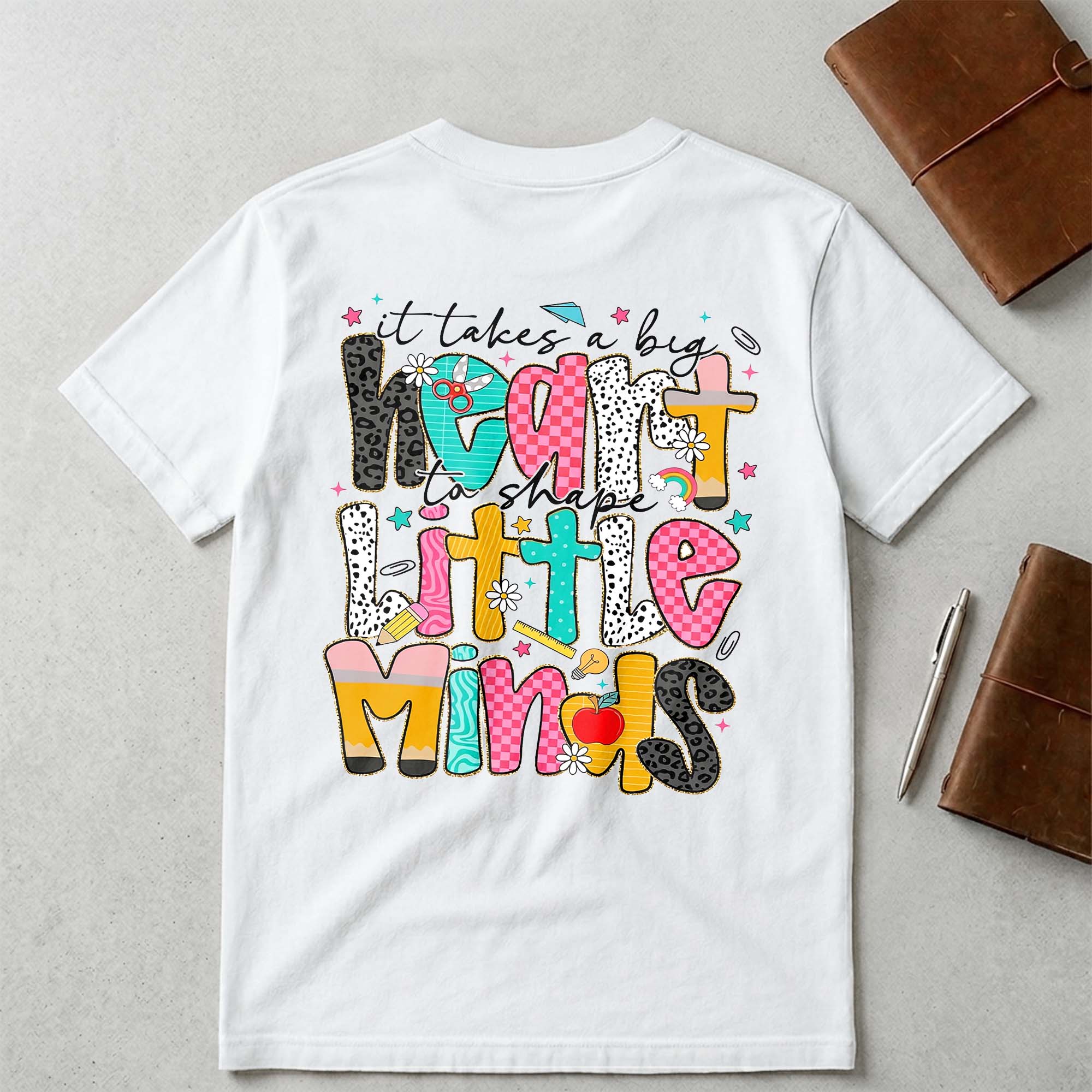 Personalized Teacher T-Shirt Custom Front Back Design Gift