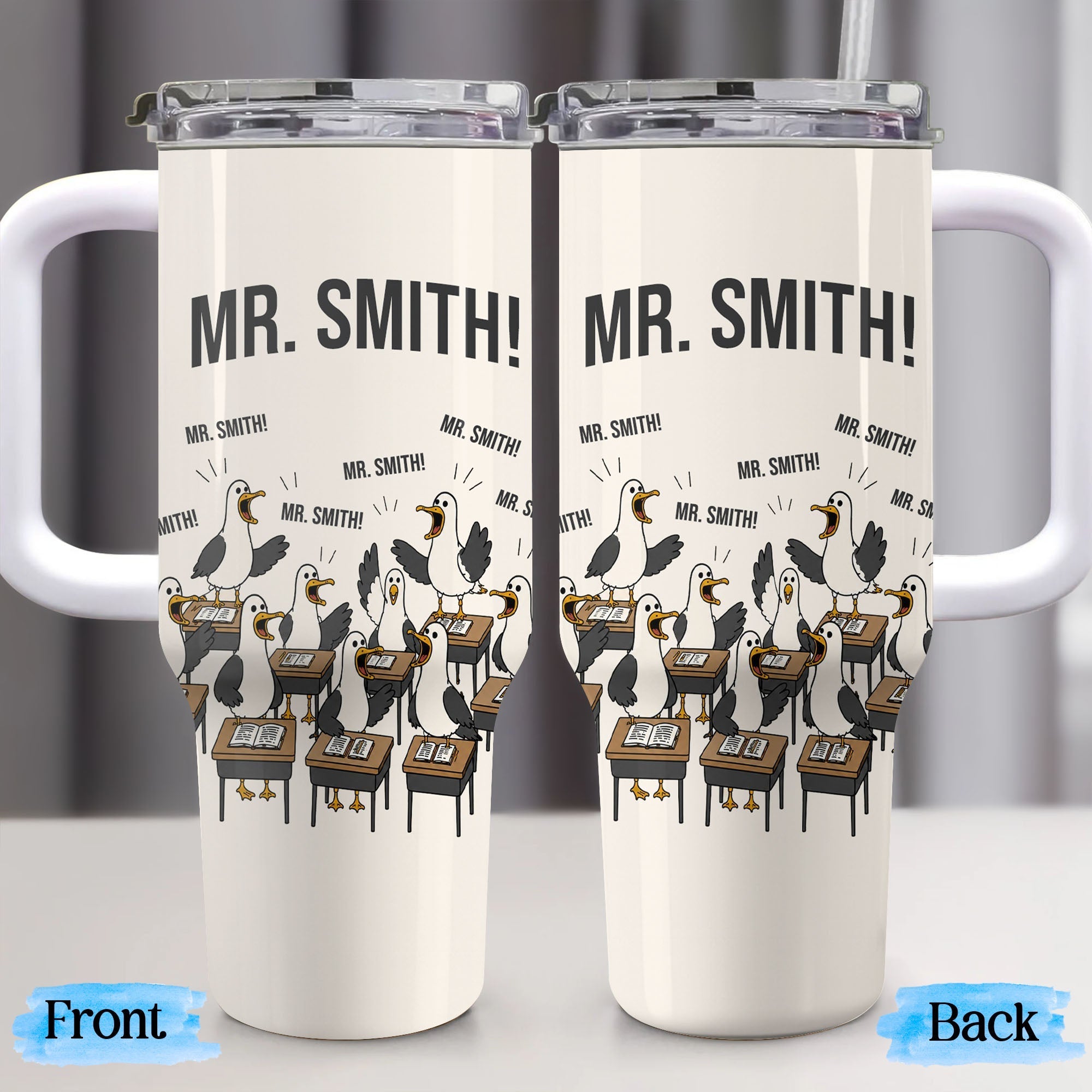 Personalized 40oz Tumbler Custom Name Teacher Gift Idea