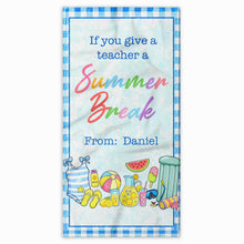 Load image into Gallery viewer, Personalized Teacher Beach Towel Custom Name Gift for Summer
