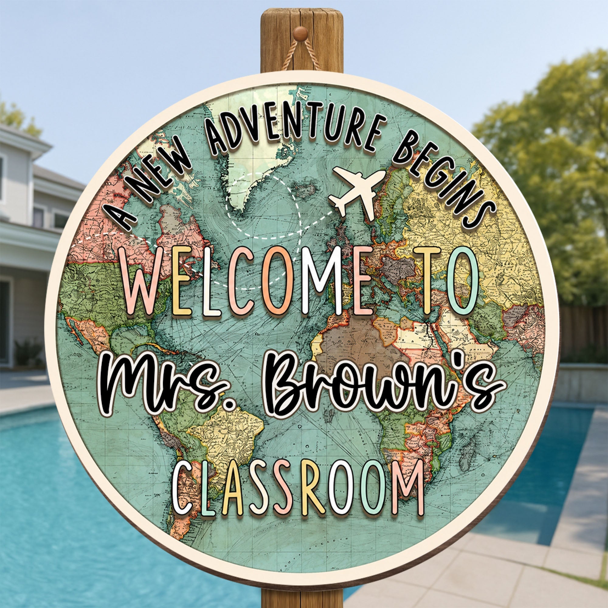 Personalized Welcome to Our Classroom Wood Sign Custom Gift