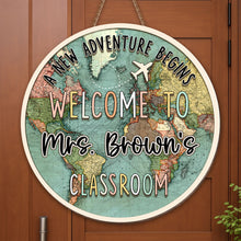 Load image into Gallery viewer, Personalized Welcome to Our Classroom Wood Sign Custom Gift
