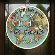 Load image into Gallery viewer, Personalized Welcome to Our Classroom Wood Sign Custom Gift
