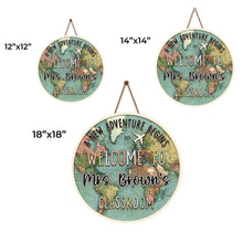 Load image into Gallery viewer, Personalized Welcome to Our Classroom Wood Sign Custom Gift
