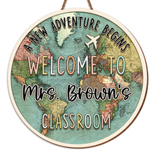 Load image into Gallery viewer, Personalized Welcome to Our Classroom Wood Sign Custom Gift
