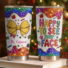 Load image into Gallery viewer, Personalized Stainless Steel Tumbler Custom Teacher Gift 20oz 30oz
