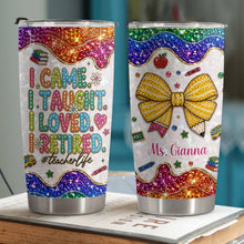 Load image into Gallery viewer, Personalized Teacher Tumbler Custom Name Gift 20oz 30oz
